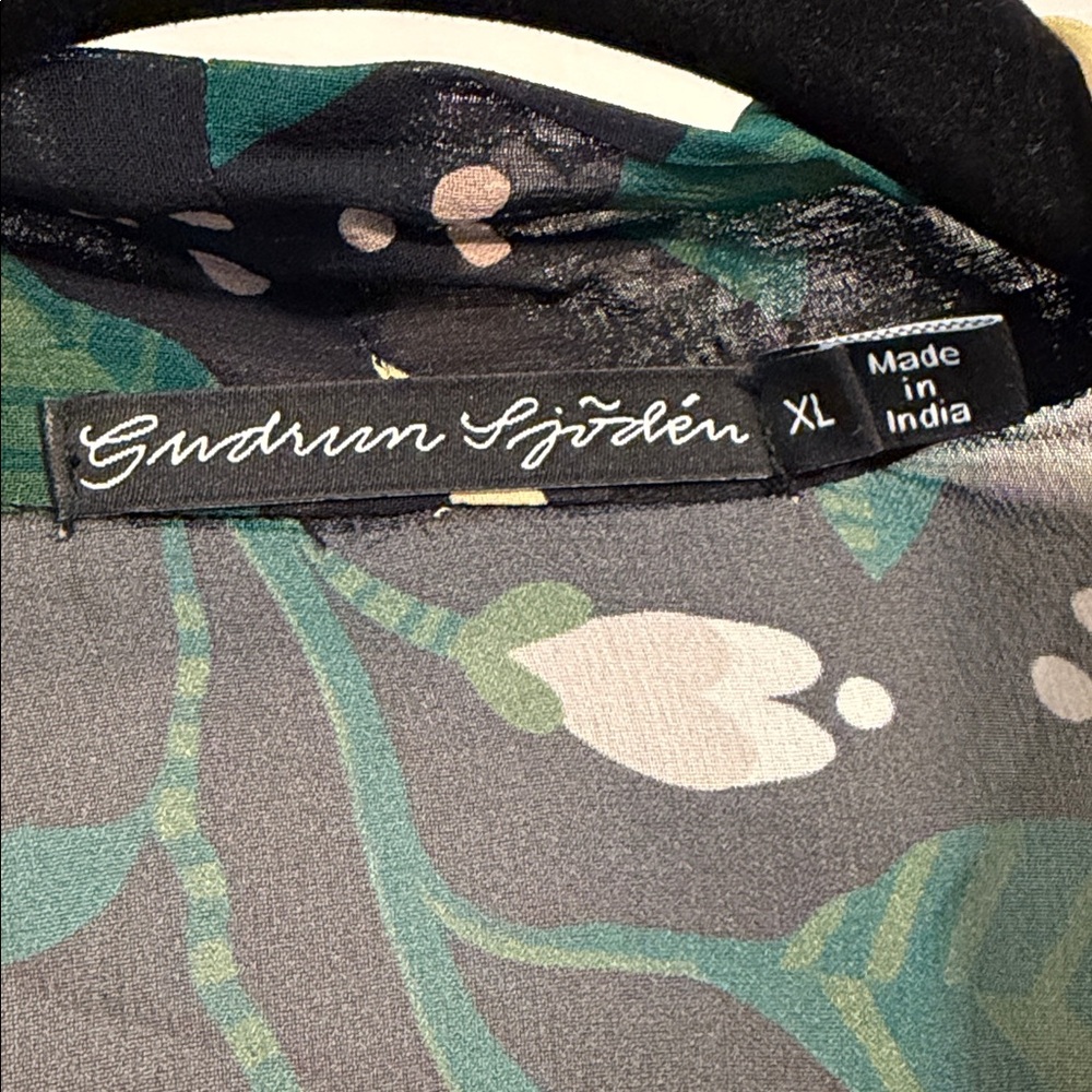 Gudrun Sjõdén Leaf & Lemon Print Open Kimono - Picture 3 of 4